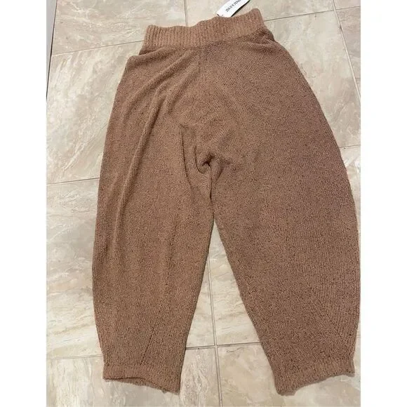 New Free  People x Zulu & Zephyr Almond Cotton Blend Knit Pants Size 8 - Picture 5 of 10